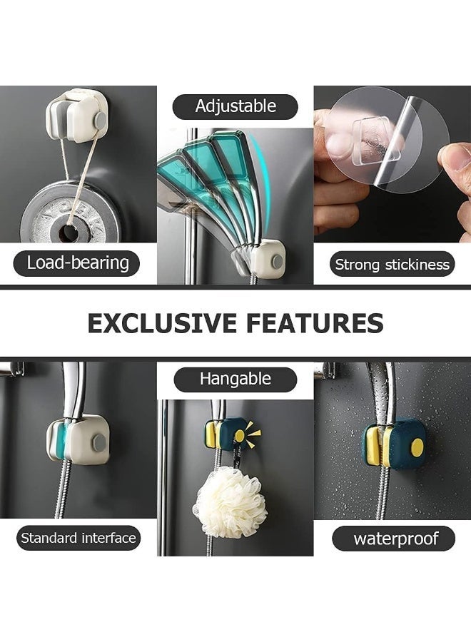 ChicAbode 2 جهاز كمبيوتر شخصي لاصق حامل دش, ذاتية اللاصق الجدار المثبتة قوس دش لرأس دش اليدوي, حامل عصا دش مقاوم للماء, حامل ذراع دش الجدار مع خطاف للحمام - Image 5